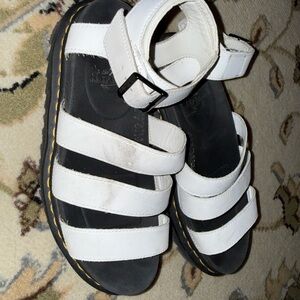 Dr. Martens White Strappy Sandals